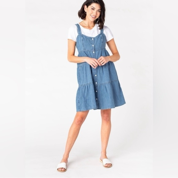 Levi's Blue Buttoned Sleeveless Sundress - Picture 4 of 10